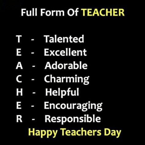 Teacher Full Form, Full Form Of Teacher, Practice Silence, Teacher Meaning, Teacher Appreciation Quotes, Math Quotes, Teacher Quotes Inspirational, Happy Birthday Love Quotes, Weekday Quotes