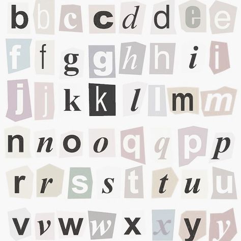 Letter Collage, Soft Edits, Soft Filter, Scrapbook Letters, Scrapbook Patterns, Scrapbook Printing, Aesthetic Letters, Aesthetic Fonts, Scrapbook Book