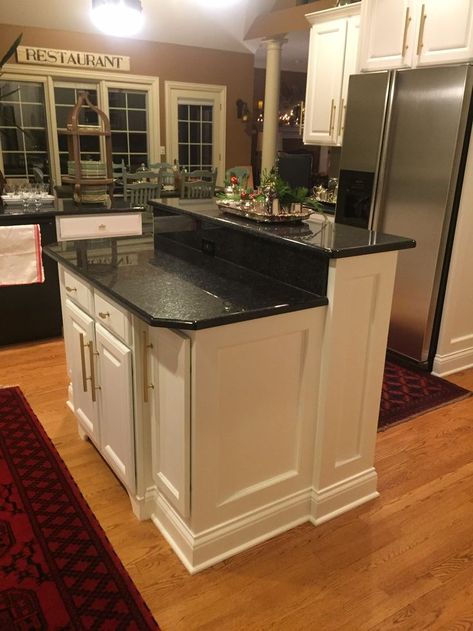 Multi Level Kitchen Island With Seating, Two Tier Kitchen Island, Pond Walkway, Kitchen Island With Granite Top, Kitchen Island Dimensions, Kitchen Island With Stove, Breakfast Counter, Kitchen Peninsula, Bar Mini