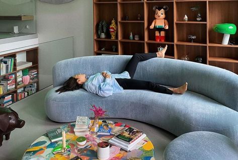 DJ Peggy Gou Leans Back In Newly Redecorated Berlin Home | SNOBETTE Berlin Home, Peggy Gou, Color Combinations Home, Hypebeast Room, Nyc Interior Design, Berlin Apartment, Modern Home Interior Design, Gothic Decor, Accessories Ideas