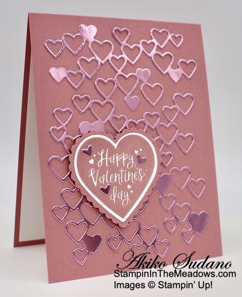 Valentine Birthday Cards, Stampin Up Many Hearts Dies Cards, Heartfelt Stampin Up Cards, Stampin Up Kids Valentine Cards, Su Valentine Cards, Stamping Up Valentines Day Cards, Stampinup Valentine Cards, Valentine Day Cards Diy, Valentine Handmade Cards