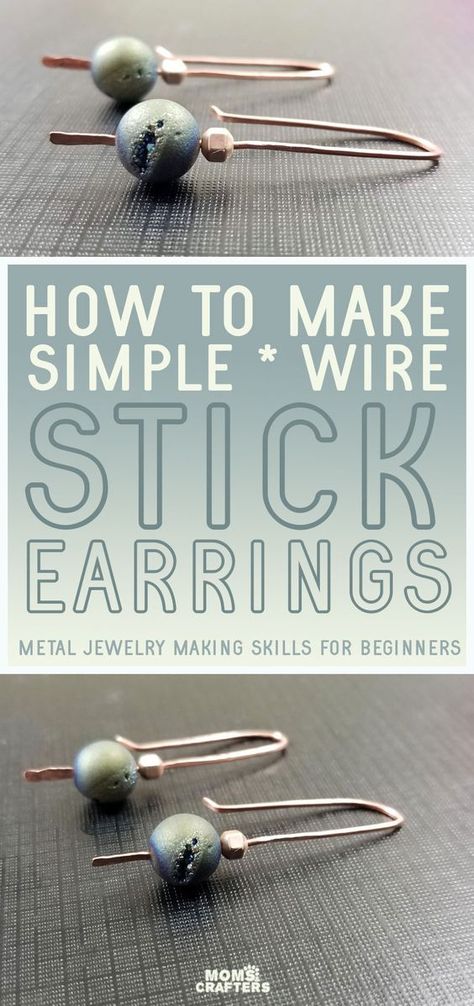 Diy Metal Earrings, Christmas Jewelry Diy, Making Jewelry For Beginners, Metal Jewelry Making, Hammered Jewelry, Polymer Inspiration, Stick Earrings, Metal Pendants, Easy Jewelry