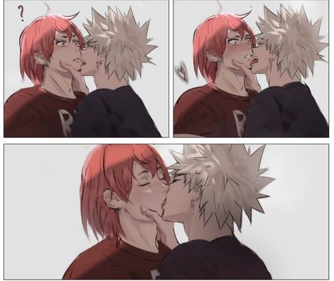 Kiribaku Kiss, Bakugo Mha, Kirishima My Hero Academia, Bakugo Katsuki Fanart Cute, Bakugou Manga, Anime Cupples, Hero Poster, Katsuki Bakugo, Katsuki Bakugou