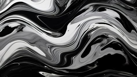 Muted Monochrome Surges On Fusion Of Colors Abstract Marble Background With Fluid Art Black And White Waves#pikbest#Backgrounds#Homepage Black And White Background Landscape, Fluid Wallpaper, Black And White Waves, Monochrome Background, Waves Background, Waves Wallpaper, Monochrome Pattern, Marble Background, Black And White Background