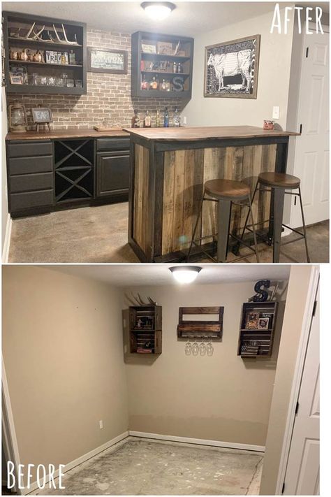 10. Basement Dry Bar DIY Diy Dry Bar Ideas, Diy Basement Bar Plans, Basement Dry Bar, Basement Dry Bar Ideas, Diy Dry Bar, Build A Basement, Small Basement Bar, Diy Basement Bar, Basement Bar Decor