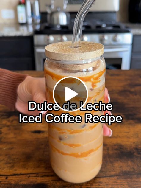 Lemon8 · Homemade Dulce de Leche Iced Coffee ☕️ · @Jenny_Kouture Nescafe Iced Coffee Recipe, Cafe Gold, Iced Coffee At Home, Ice Coffee Recipe, Cooking Recipes Desserts, Protein Shakes, Coffee Recipes, Iced Coffee, Coffee Drinks