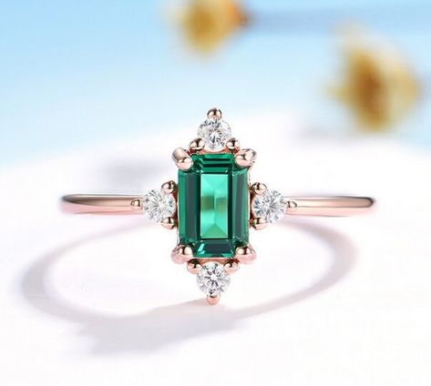 ✔ PRODUCT INFORMATION Material: 925 Sterling Silver Gemstone: Lab Created Emerald Mainstone Size: 6x4mm Size : 6,7,8,9,10 US 🖤 It's dainty and can be worn every day 🖤A special piece you'll treasure 🖤 High-quality materials and attention to detail ✔Occasion: Dating / party / wedding / anniversary / propose ✔ 100% HANDMADE Each item handmade individually. ✔TURN AROUND TIME ♦️️All items are custom made to order. Our turn around time is about 7 - 10 business days. This can be change during sessio Emerald Birthstone Ring, Silver Emerald Ring, Emerald Band, Emerald Birthstone, Green Emerald Ring, Emerald Wedding, Gold Gemstone Ring, Wedding Ring Set, Emerald Stone