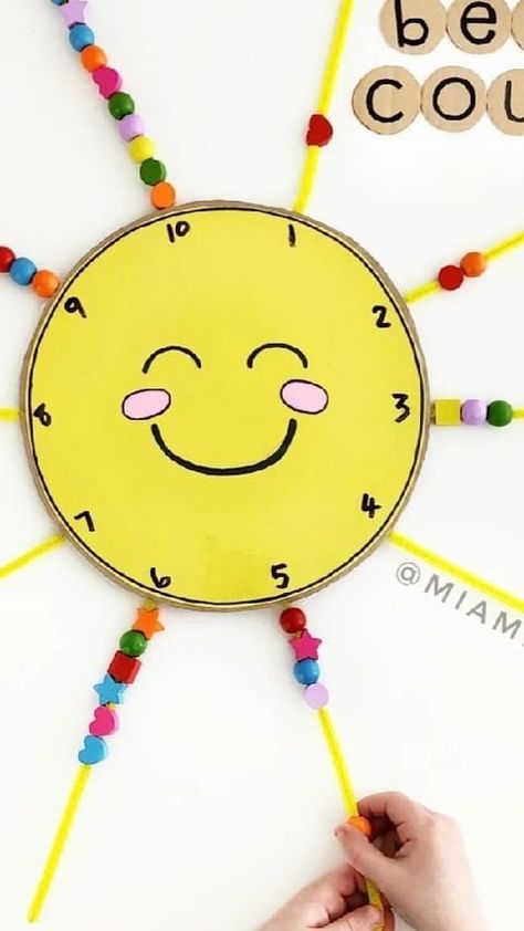 Craft & Learning Resources on Instagram: “The Making Of Our Bead Count Sun! 🌤️ . ⭐ Save this activity if you are looking for a fun multi use math activity! . How to play: 🔸 Write a…” Space Lesson Plans, Weather Activities Preschool, Summer Math Activities, Sun Activity, Robin Schulz, Moon Activities, Space Lessons, Counting Activities Preschool, Sun Crafts