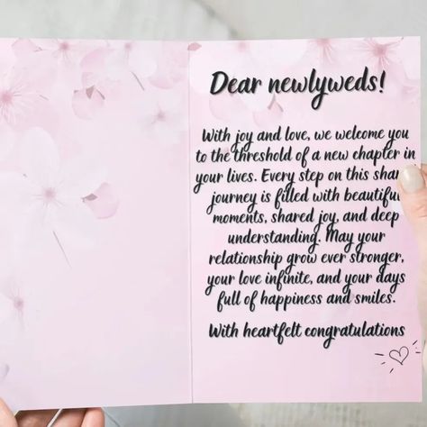 🥂💒✨ Introducing my beautiful wedding congratulation card! 🌸💍 The perfect way to wish newlyweds a wonderful journey filled with love and happiness. 👫💖 Visit my store and choose this unique card that will touch every heart.❤️ 👉 🔗Link in BIO https://ideasfromzdenka.etsy.com . . #Wedding #Congratulations #Love #Newlyweds #Card #Handmade #WeddingGift #BrideAndGroom #Marriage #WeddingCard #WeddingInspiration #template #etsy Congratulation Card, Wedding Congratulations Card, Wedding Congratulations, Love And Happiness, Card Handmade, Congratulations Card, Unique Cards, New Chapter, Beautiful Moments