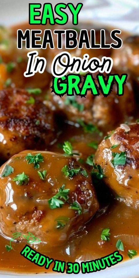 Meatballs And Gravy Over Noodles, Meatball Gravy Recipe, Meatballs In Gravy, Ground Pork Meatballs, Meatball Dish, Meatballs With Mushroom Gravy, Meatballs And Gravy, Pumpkin Rolls Recipe, Beef And Pork