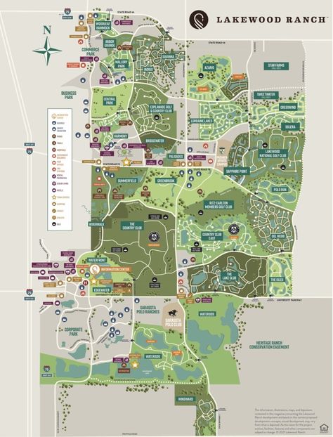 Lakewood Ranch map Community Map, Lakewood Ranch Florida, Village Map, Country Clubs, Library Images, Resort Style Pool, Community Park, Florida Living, Space Place