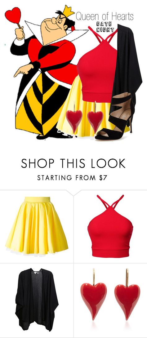 "Queen of Hearts~ DisneyBound" by basic-disney ❤ liked on Polyvore featuring Disney, Philipp Plein, Kinross and Carvela Queen Of Hearts Disneybound, Disney Princess Costumes, Closet Cosplay, Disney Dresses, Philipp Plein, Queen Of Hearts, Disney Style, Disney Trips, Alice In Wonderland