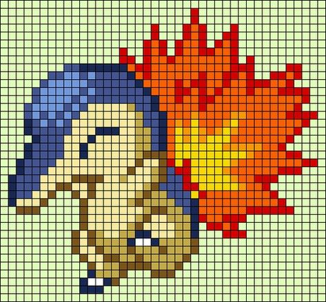 Pokemon Alpha Pattern, Pokemon Cyndaquil, Pokemon Alpha, Pokemon Cross Stitch Patterns, Pixel Pokemon, Pokemon Pixel Art, Pokemon Cross Stitch, Pixel Grid, Pokemon Pixel