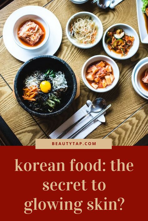 Korean Food For Good Skin, Korean Diet For Clear Skin, Skincare Diet, Healthy Face Skin, Skincare Food, Best Foods For Skin, Korean Diet, Clear Skin Diet, Skin Diet