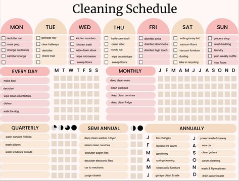 Weekly Skincare Schedule, Sahm Schedule Daily Routines, Room Cleaning Tips, Life Hacks Cleaning, Room Checklist, Deep Cleaning Checklist, Cleaning Schedule Printable, House Cleaning Checklist, Declutter Your Life