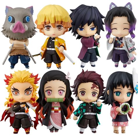 Demon Slayer Anime Figures, Cute Action Figures, Demon Slayer Action Figures, Anime Figures Demon Slayer, Demon Slayer Toys, Demon Slayer Items, Demon Slayer Stuff, Demon Slayer Nendoroid, Kny Figures