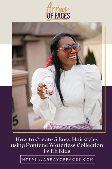 smiling black woman in white blouse holding Pantene dry shampoo Dry Shampoo Spray, Trendy Lifestyle, Different Hair, Cheat Day, Low Ponytail, Hair Scrunchies, Last Days, Long Hairstyles, Wellness Products