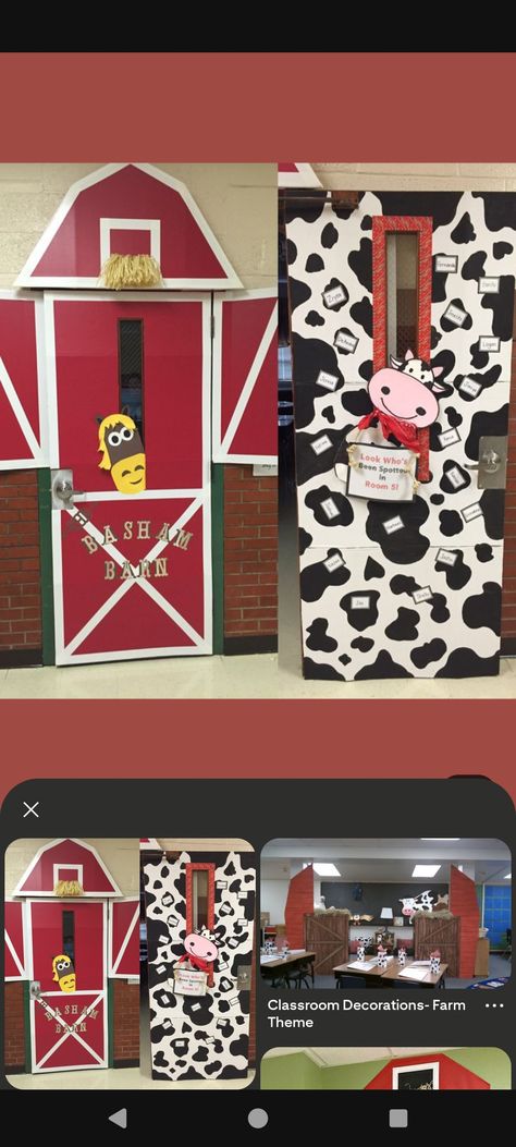 Farm Door Ideas For Classroom, Farm Door, It Takes A Village, Takes A Village, It Takes, Classroom Decorations, School Ideas