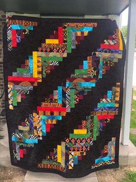 Underground Railroad Quilts, Braid Quilt, African American Quilts, African Quilts, Modern Quilting Designs, Free Motion Designs, American Quilt, African Textiles, Log Cabin Quilt