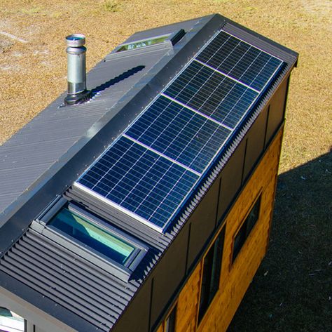 Tiny Houses And Solar Power for Tiny House | Designer ECO Tiny Homes Solar For Tiny House, Solar Panels For Tiny House, Tiny House Solar Panels, Tiny House With Solar Panels, Tiny House Solar Power, Solar Power Off Grid, Solar Power System Off Grid Tiny House, Solar Tiny House, Solar Powered House