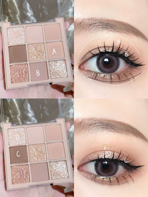 Brown Eyeshadow Tutorial, Eye Pigments, Doll Eye Makeup, Cute Eye Makeup, Korean Eye Makeup, Eye Makeup Pictures, Pinterest Makeup, Brown Makeup, Color Eyeshadow