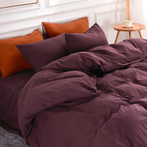 PRICES MAY VARY. 100% Washed Cotton 【100% Washed Cotton, Breathable, Keep Shape and Softness after Every Wash】: This duvet cover set is made of 100% washed cotton.It is breathable, keep you cool in the summer and dry and warm in the winter; durable and soft, high density fabric keep duvet cover's shape and softness after every wash. 【Natural Color, Wrinkled Textured, Linen Feel Duvet Cover Create a Cozy Bedroom Environment】: NEXHOME PRO this series duvet cover set main features is natual. Elegen Home Dress, Cotton Duvet Cover, Cotton Duvet, Bed Duvet Covers, British Indian Ocean Territory, Keep Your Cool, Cozy Bedroom, Duvet Cover Set, Queen Size