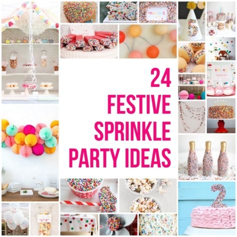 party themes- sprinkled with love party ideas Sprinkle Cake Topper, Confetti Party Theme, Sprinkles Party, Sprinkles Birthday Party, Confetti Theme, Sprinkled With Love, Party Theme Ideas, Confetti Birthday Party, Party Food Themes