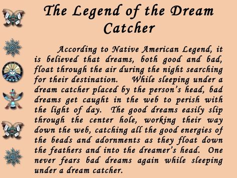 The Legend of the Dream Catcher According to Native American Legend, it is believed that dreams, both good and bad, float through the air during the night ... Native American Spirituality Magic, Native American Witchcraft, Native American Dream Catcher, Dream Catcher Legend, Dreamcatcher Crochet, Native American Legends, Native American Prayers, Dream Catcher Patterns, Dream Catcher Tutorial