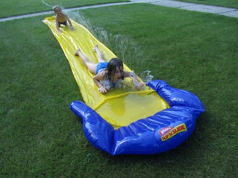 Slip N Slide, Winnipeg Canada, Nostalgia Aesthetic, Summer Water, 90s Baby, Slip And Slide, Water Slide, July 12, Water Slides