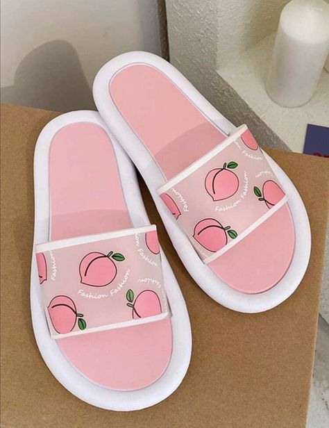 Calligraphy Wallpaper, Peach Aesthetic, Cozy Slippers, Soft Slippers, Simple Aesthetic, Girly Shoes, Slippers Cozy, Platform Slippers, Cute Shoes