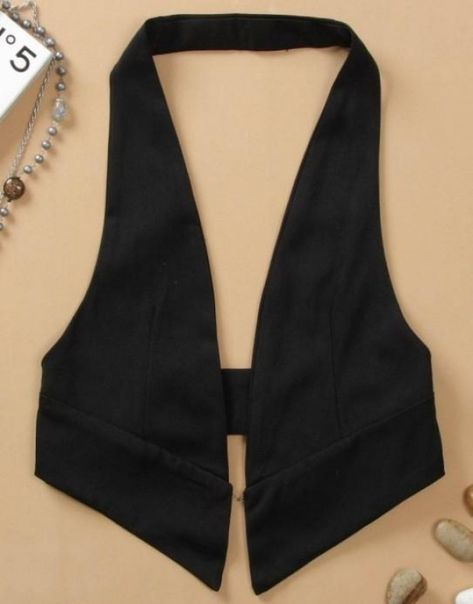 Stylish women open back suit halter vest - perfect to go with blouse shirt tee | Clothing Shoes & Accessories Women's Clothing Vests | eBay! #suitvest #suit #vest #shoes Open Back Suit, Women Work Blouse, Desain Tote Bag, Halter Vest, Black Waistcoat, Womens Basic Tops, Denim Coat Women, Womens Fashion Casual Fall, Diy Vetement