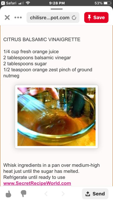 Chilis Citrus Balsamic Dressing, Citrus Balsamic Vinaigrette, Balsamic Vinaigrette Recipe, New Food Ideas, Sauces And Dips, Balsamic Dressing, Balsamic Vinaigrette, Ground Nutmeg, Orange Zest