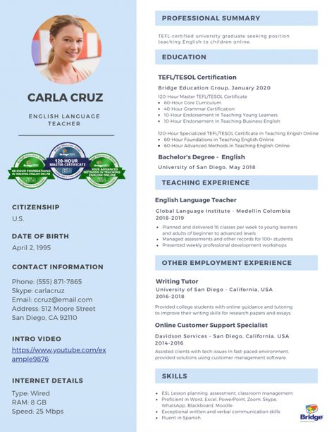 Esl Teacher Resume, Tefl Teacher, American English Words, Teacher Cv, Online Teaching Jobs, Teaching Resume, Teaching Business, Online Teacher, Teacher Resume Template