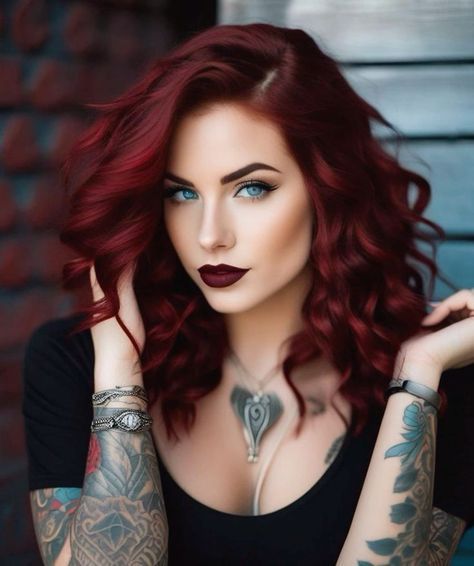 Blue Red Hair Color, Dr Pepper Hair Color, Crazy Hair Dye Ideas, Hair Colors Red, Red Halo Hair, Ginger Hairstyles, Hairstyles Boys, Hair Dye Shades, Red Hair Inspiration