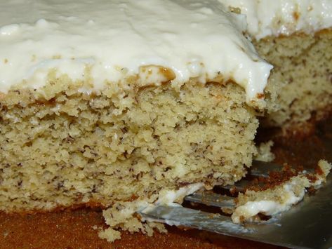 Best Ever Banana Cake, Sour Cream Frosting, Vanilla Bean Frosting, Banana Bars, Sara Lee, Sour Cream Cake, Banana Cake Recipe, Banana Dessert, A Piece Of Cake