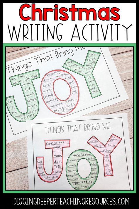 Talk Of The House, Holiday Writing Activities 2nd Grade, Third Grade Holiday Craft, Classroom Hot Chocolate Party, Holiday Crafts For Students, Christmas Crafts Third Grade, Christmas Classroom Activities 4th Grade, What Brings Me Joy, Christmas Activities 4th Grade