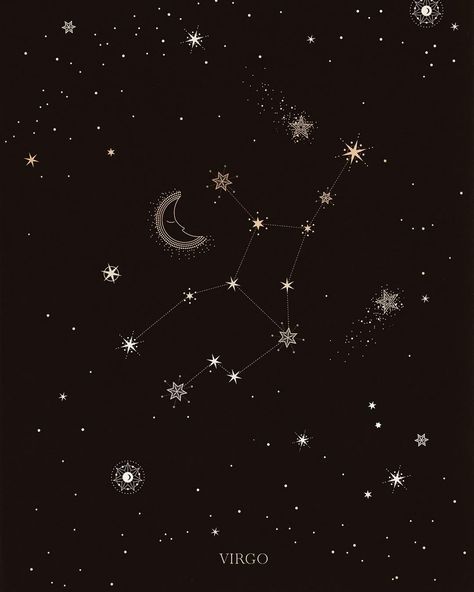 Celebrating our perfect Virgos in two days ✨ Do you have a Virgo in your life? I have one and only, my grandmother 🖤 Virgo Aesthetic Wallpaper Black, Wallpaper Zodiac, Virgo Aesthetic, Virgo Constellation Tattoo, Virgo Star, Virgo Art, Virgo Constellation, White Background Wallpaper, Constellation Art