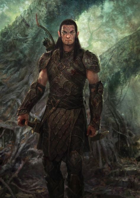 Dalish Elf Poster Art - Dragon Age: Origins Art Gallery Ranger Rpg, Elf Ranger, Male Elf, Dragon Age Origins, Heroic Fantasy, Wood Elf, Fantasy Races, Dungeons And Dragons Characters, Fantasy Male