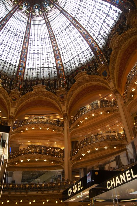 Indoor Landscape, Galeries Lafayette Paris, Girl Money, Lafayette Paris, Paris Rooftops, La Fayette, Travel Bed, Parisian Aesthetic, Dome Ceiling