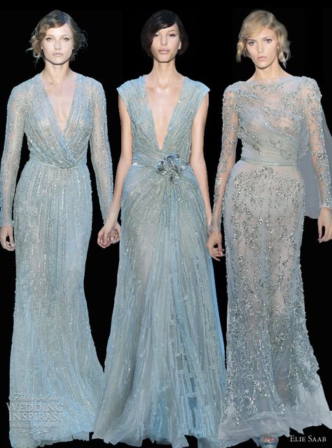 2012 Couture, Bling Ideas, Ellie Saab, Elie Saab Couture, Georges Hobeika, Blue Wedding Dresses, فستان سهرة, Couture Wedding, Bride Dresses