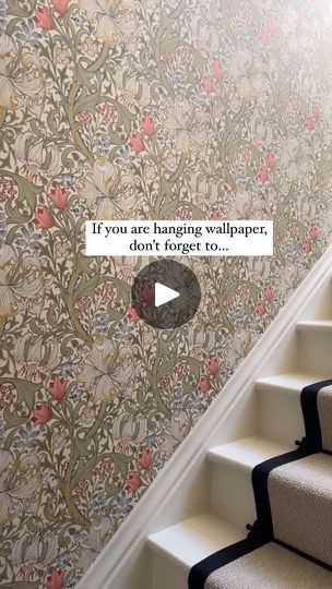 65K views · 2.2K reactions | Using lining paper under wallpaper has several benefits including: helping to disguise small imperfections in the surface of walls, preventing wallpaper shrinkage and seam splitting, reducing the likelihood of stains or marks showing through your wallpaper and improving the durability of wallpaper over time. 

Do you use lining paper under your wallpaper? 
.
.
.
.
.
#wallpaper #wallpaperdecor #featurewall #walldecor #interiordesign #homedecor #diy #renovation #decor #design #homeinspo #designinspo #myhome #home #homegoals #styling #homedecorideas #interiorstyling #myhomevibe #staircase #hallway #trending #victorianhome #edwardianhouse | Derya Berber | sevgiyledekor · Original audio Staircase Hallway, Lining Paper, Edwardian House, Your Wallpaper, How To Hang Wallpaper, Diy Renovation, Wallpaper Decor, Wallpaper Wallpaper, Wall Treatments