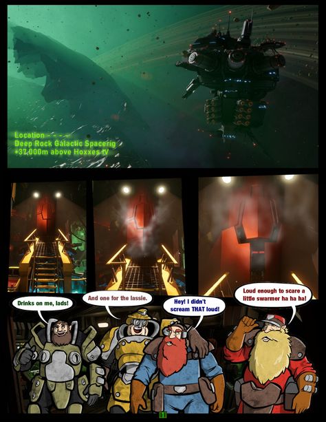 Deep Rock Galactic Comic, Deep Rock Galactic Fan Art, Deep Rock Galactic Art, Deeprock Galactic, Deep Rock Galactic, Nerd Humor, Gamer Humor, Everything Funny, Fan Comic