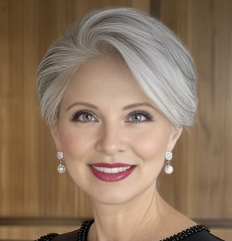 Color For Gray Hair, Silver Hair Short, Short Choppy Haircuts, Thick Hair Cuts, Short Silver Hair, Short Haircut Styles, Short Grey Hair, Messy Short Hair, Stylish Haircuts