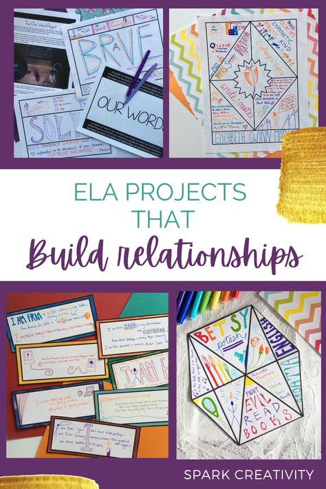 Want to invest in relationships with your students while also building the ELA skills that matter for your course? Try one of these five creative projects. #backtoschoolideas #iteachela One Word Project Student, Ela Projects, Building Relationships With Students, Six Word Memoirs, Poetry Workshop, Sensory Images, Building Classroom Community, Student Choice, 7th Grade Ela