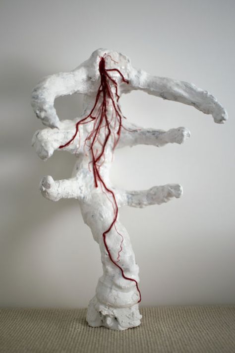 761,09 $US · Sculpture, Plaster  by Benjamin Larroche (France). Buy the original (45x25x25 cm) 761,09 $US, including shipping (France) via #Artmajeur. Licenses available from 32 $US via #Artmajeur.  #Sculpture #Casting #Wire #Plaster #Resin #Thread #OutsiderArt #Vanity #Corps #Humain #Côtes #Sang #Blanc #Résine #Plâtre #Sculpture #Vanité #Vanity Wire Plaster Sculpture, Max Ernst Sculpture, Conceptual Art Sculpture, Abstract Body Sculpture, Fine Art Sculpture, Trash Sculpture Recycled Art, Uterus Sculpture, Trippy Sculpture, Plaster Sculpture Ideas