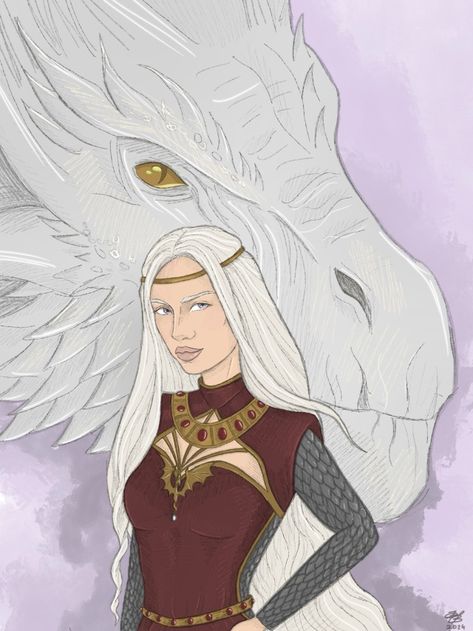 Queen Rhaenys Targaryen, Targaryen Fanart, Targaryen Women, Rhaenys Targaryen, Breathing Fire, Fantasy Universe, Game Of Thrones Dragons, Dragon Princess, Lady Art