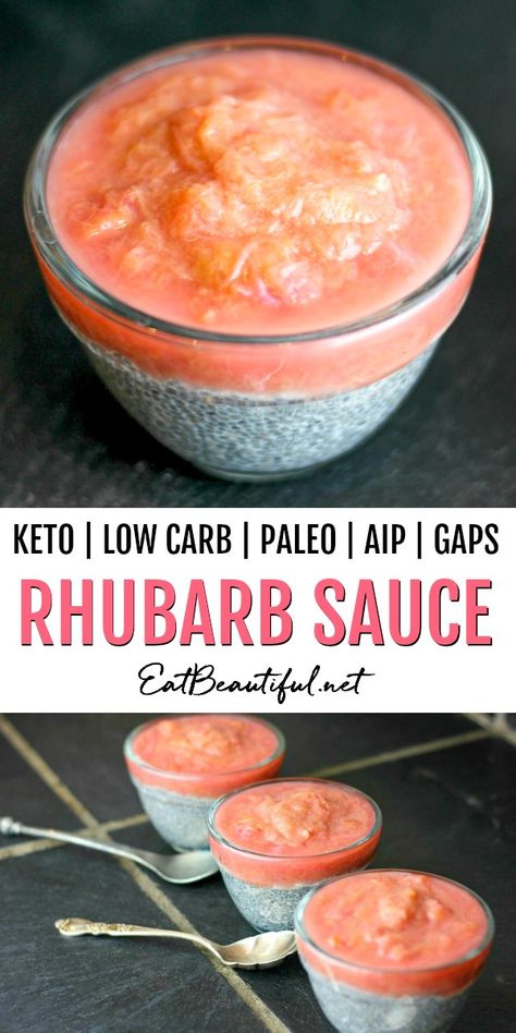 Aip Keto, Rhubarb Sauce, Season Recipes, Eat Beautiful, Rhubarb Desserts, Desserts Keto, Breakfast Keto, Aip Recipes, Rhubarb Recipes