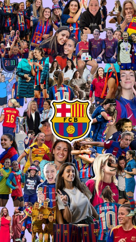 Women Collage, Female Soccer Players, Collage Wallpaper, Womens Football, Room Posters, Fc Barcelona, Soccer Players, Fifa, Amazing Women