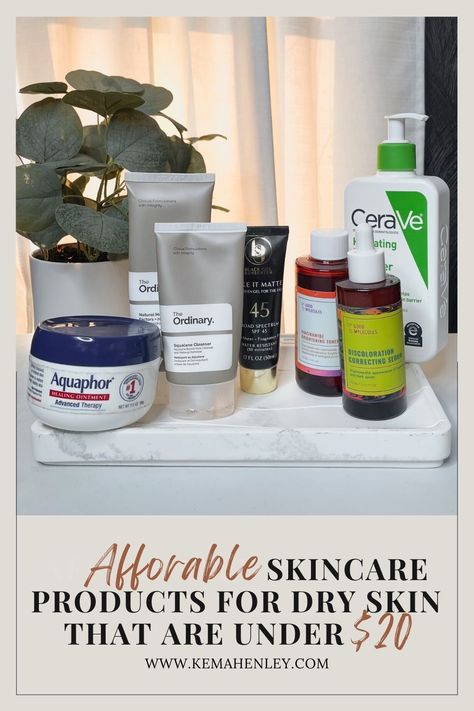 As someone whose had dry skin their whole life, I'll tell you skincare can get expensive when you don't know what you're truly purchasing. Today I'm sharing skincare products that have worked for me and are actually all under $20. Skincare For Dry Skin, Affordable Skincare, Healing Ointment, Simple Skincare Routine, Affordable Skin Care, Beauty Products Drugstore, Cold Remedies, Glow Up Tips, Beauty Industry