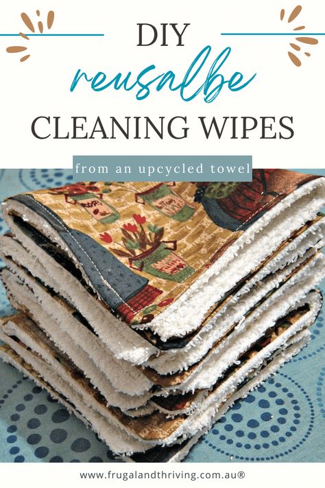 Upcycle an old towel into these cute but practical reusable homemade cleaning cloths. Two sides, two textures, great for cleaning the house. Diy Cleaning Cloths, Recycled Towels, Diy Sy, Homemade Cleaning, Old Towels, Cleaning Cloths, Towel Crafts, Beginner Sewing Projects Easy, Family Support